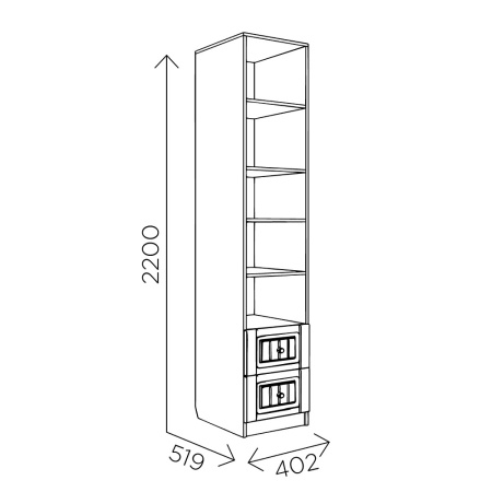 Пенал с ящиками Богуслава М5